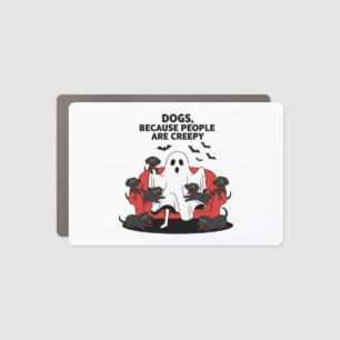 Spooky Halloween Dog Spooky Ghost Car Magnet