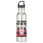 Spooky Halloween Dog Spooky Ghost Png 2 Stainless Steel Water Bottle