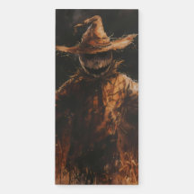Spooky Halloween Evil Scarecrow Watercolor
