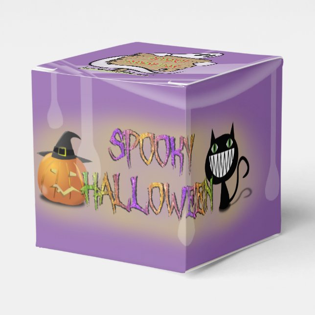 spooky Halloween Favor Boxes (Front Side)