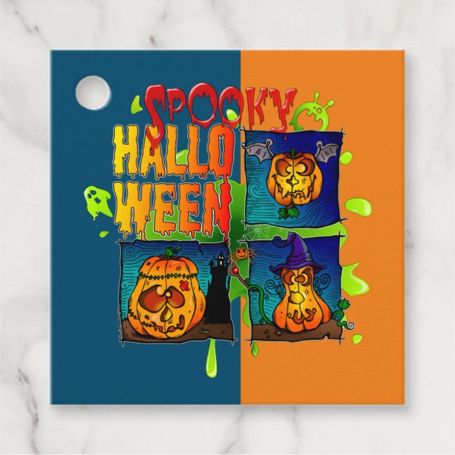 Spooky Halloween Favor Tags (Front)