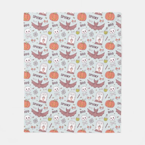 Spooky Halloween Fleece Blanket