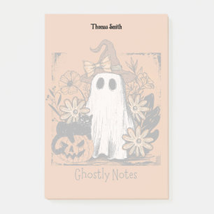 Spooky Halloween Floral Ghostly Post-it Notes
