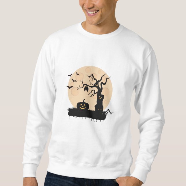 Spooky Halloween full mon gift idea Sweatshirt (Front)
