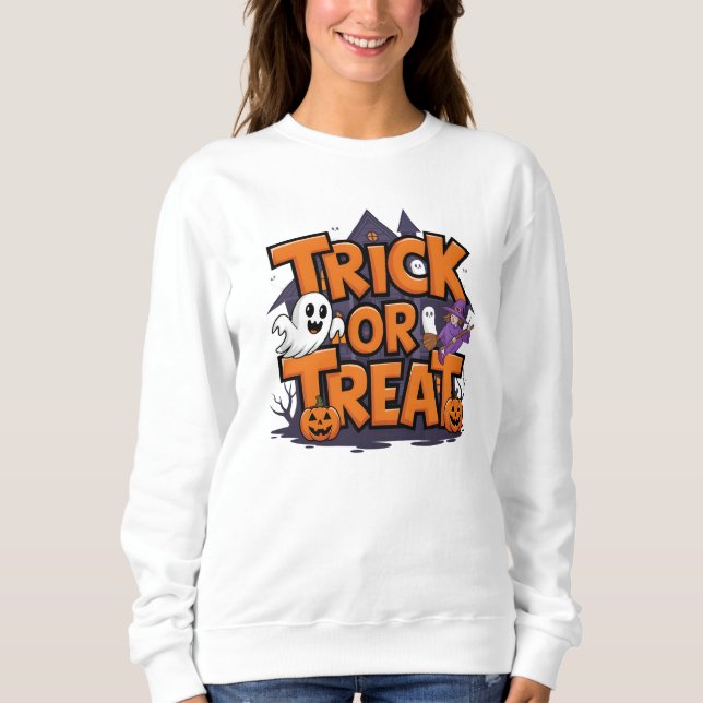 Spooky Halloween fun with candy! Sweatshirt (Front)