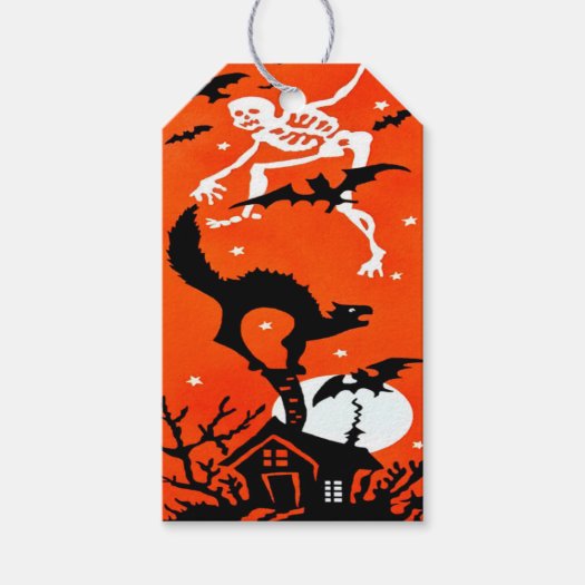 Spooky Halloween Ghost Cat Bat Haunted House 
