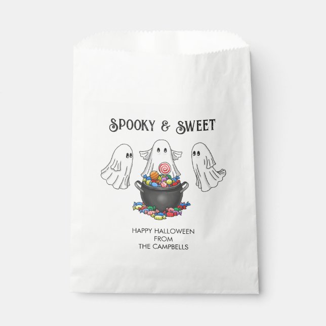 Spooky Halloween Ghost Favor Bag (Front)