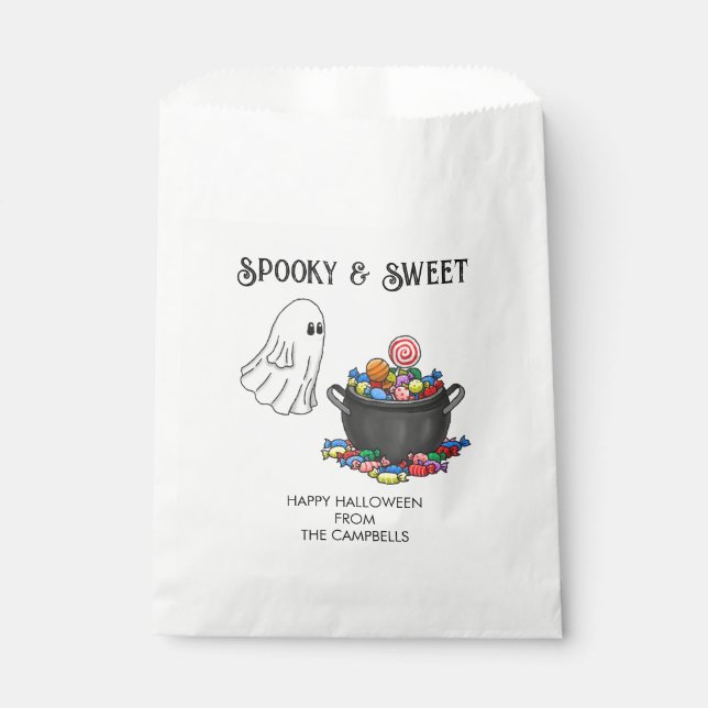 Spooky Halloween Ghost Favor Bag (Front)