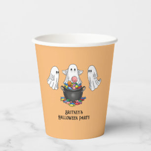 Spooky Halloween Ghost Paper Cups