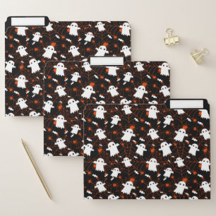 Spooky Halloween Ghost Spiders Candy File Folder