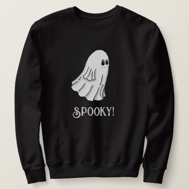 Spooky Halloween Ghost Sweatshirt (Design Front)
