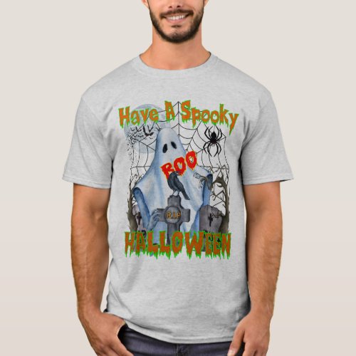 Spooky Halloween Ghost Trick or Treat T_Shirt