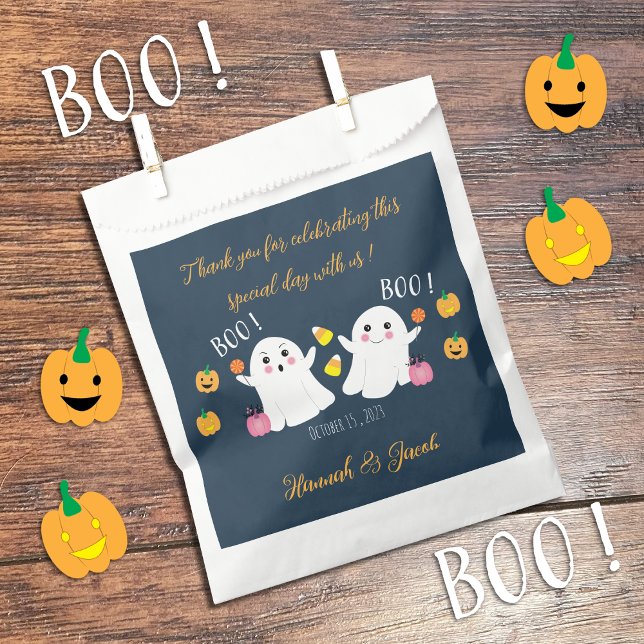 Spooky Halloween Ghost Twin Baby Shower Favor Bags (Creator Uploaded)
