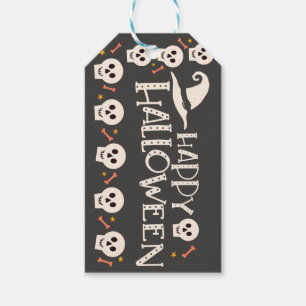 Spooky Halloween ghosts, and bats Gift Tags