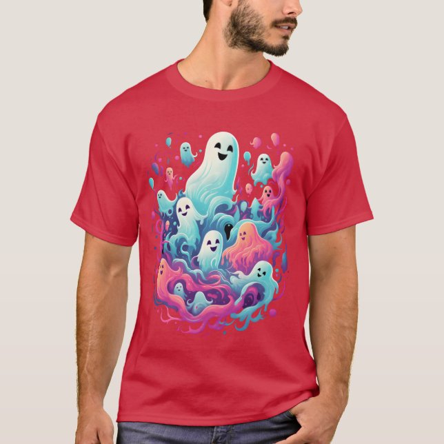 Spooky Halloween Ghosts boy T-Shirt (Front)