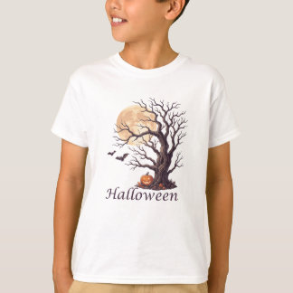 Spooky Halloween Gnarled Tree Jack-o'-Lantern T-Shirt