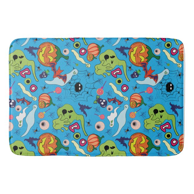 Spooky Halloween Graphic Collection Bath Mat (Front)