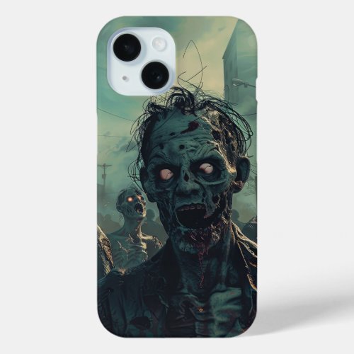 Spooky Halloween Graveyard Zombie Apocalyse iPhone 15 Case