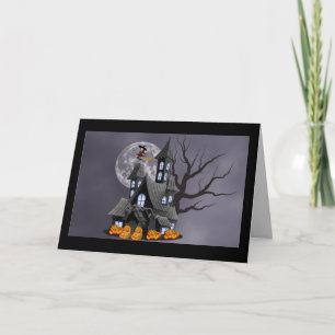 spooky halloween greeting card