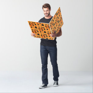 Spooky Halloween Greeting Card – Black & Orange