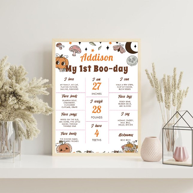 Spooky Halloween Groovy Birthday Milestone Sign (Creator Uploaded)