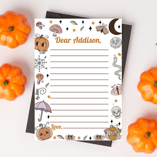 Spooky Halloween Groovy Time Capsule Note Mess Thank You Card