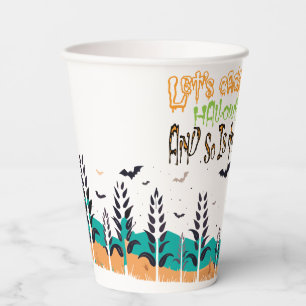 Spooky Halloween Haunted Corn Field Paper Cups