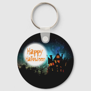 Spooky Halloween Haunted House Keychain