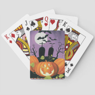 Spooky Halloween Haunted House Poker Cards