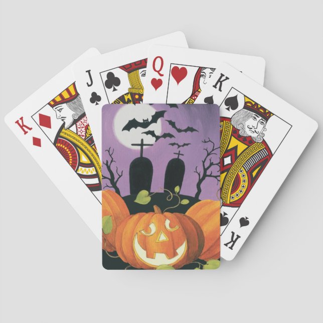 Spooky Halloween Haunted House Poker Cards (Back)