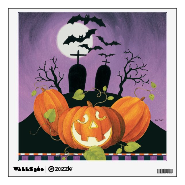 Spooky Halloween Haunted House Wall Decal (Front)