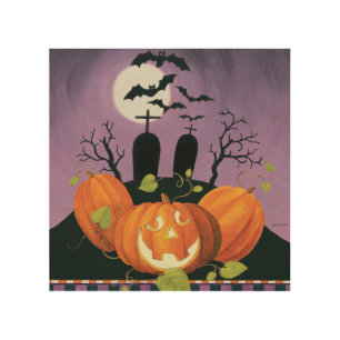 Spooky Halloween Haunted House Wood Wall Decor