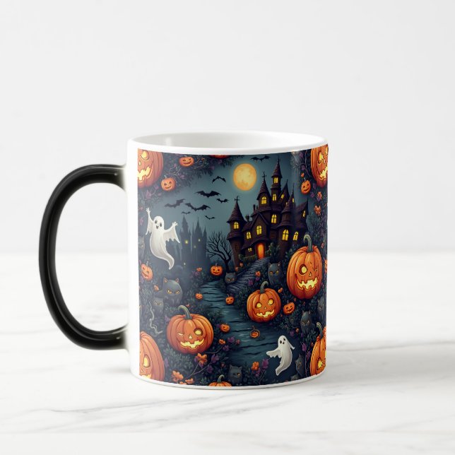 Spooky Halloween Haunted Night Mug (Left)