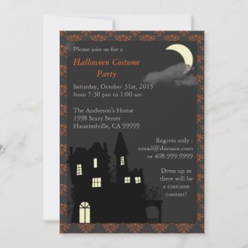 Spooky Halloween House 2 : Invitation by luckygirl12776 at Zazzle