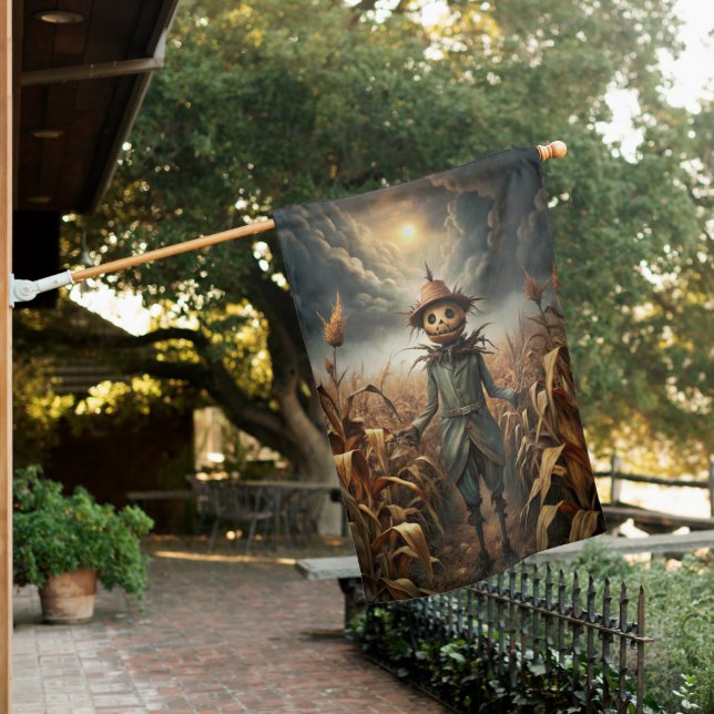 Spooky Halloween House Flag (In SItu)