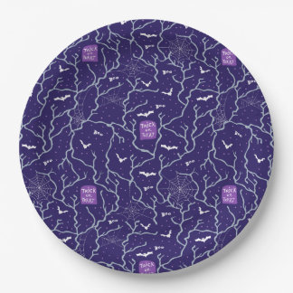 Spooky Halloween in Purple Paper Plates