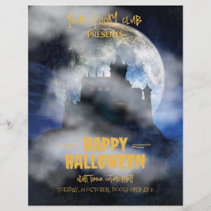 Spooky Halloween Invitation, Boo Halloween Party  Flyer