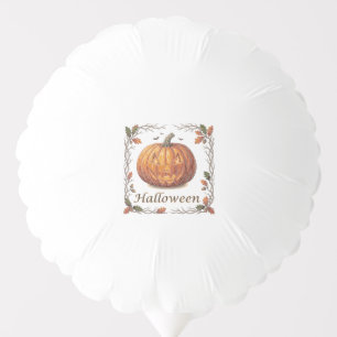 Spooky Halloween Jack-o'-Lantern Autumn Leaf Frame Balloon