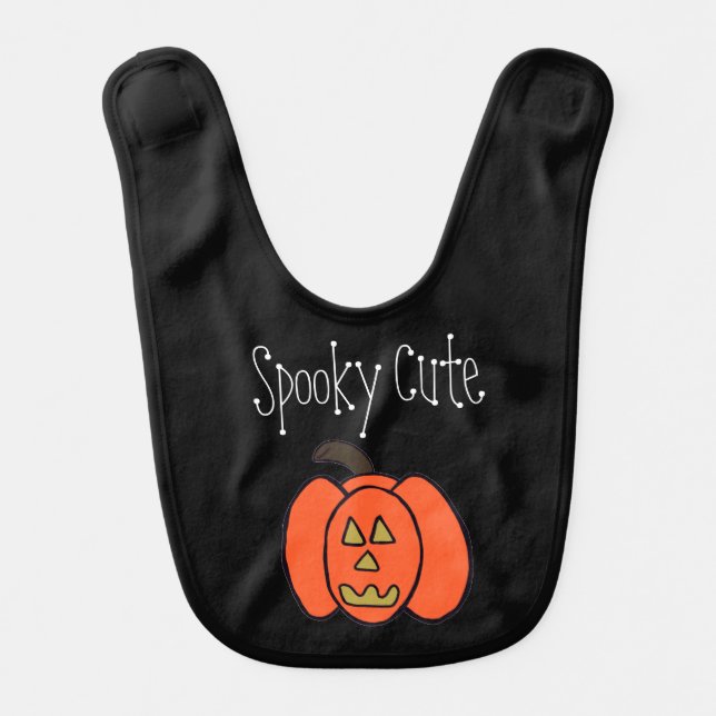 Spooky Halloween Jack o Lantern Baby Bib (Front)