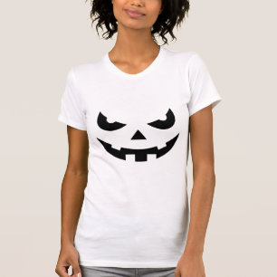 Spooky Halloween Jack-o'-Lantern Face T-Shirt
