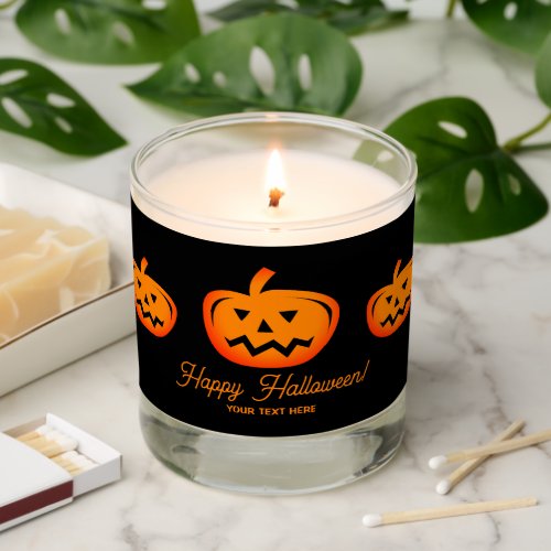 Spooky Halloween Jack o lantern pumpkin head Scented Candle