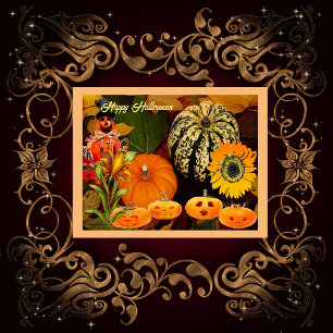 Spooky Halloween Jack O Lanterns Cards