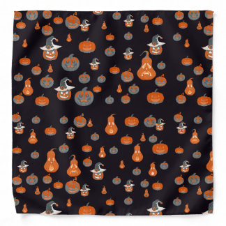 Spooky Halloween Jack-o-Lanterns Dog Bandana