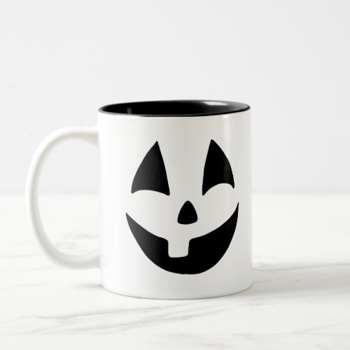 Spooky Halloween Jack OLantern Snaggletooth Two_Tone Coffee Mug