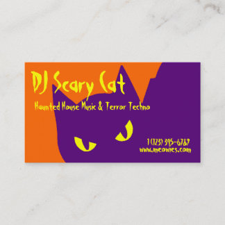 Spooky Halloween Kitty Cat Business Card