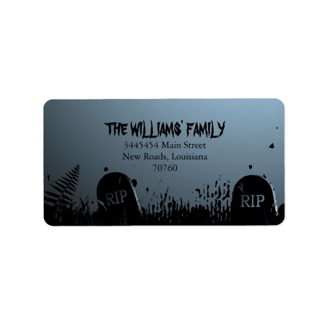 Spooky Halloween Label (Front)