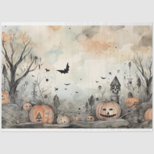 Spooky Halloween Landscape 1 Decoupage Paper