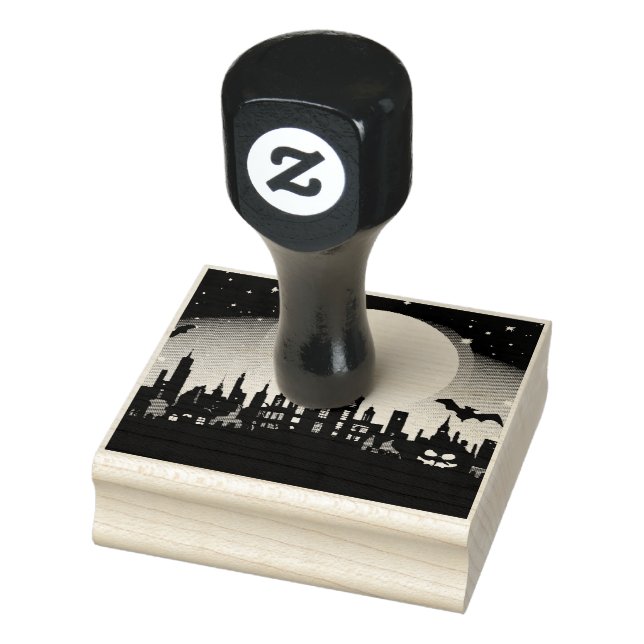 Spooky Halloween Landscape Ink Stamp (Stamp)