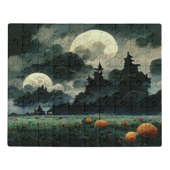 Spooky Halloween Landscapes Jigsaw Puzzle (Puzzle Horizontal)