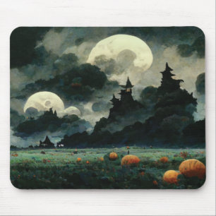 Spooky Halloween Landscapes Mouse Pad